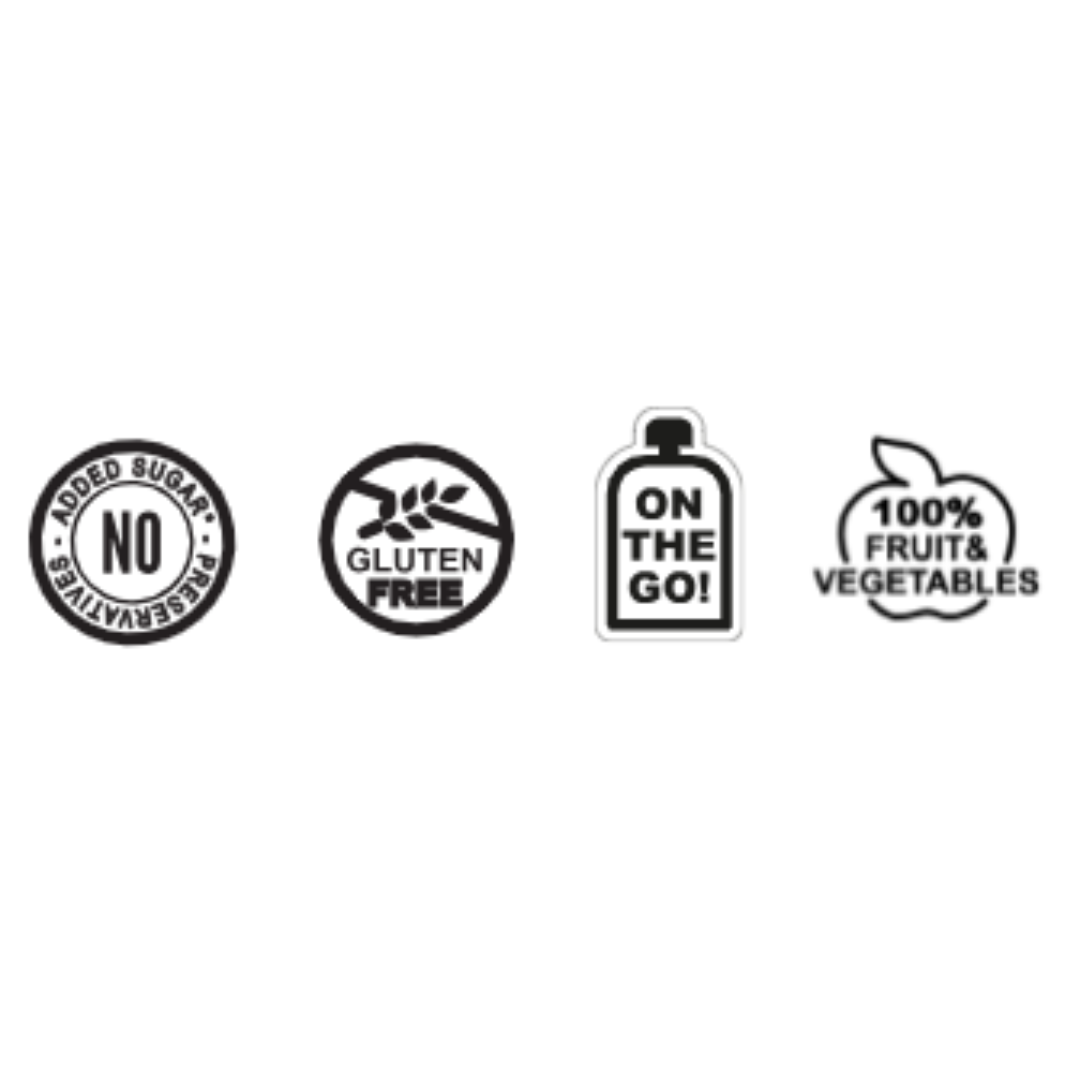 Nutrino Lab Fruit Puree Mix - Fruit Pouches for Adults, Exotic Gourmet Fruit Purees for Adults and Kids (Fitness Snack | Apple, Kiwi, Spinach, Banana | Pack of 6 (200g x 6))